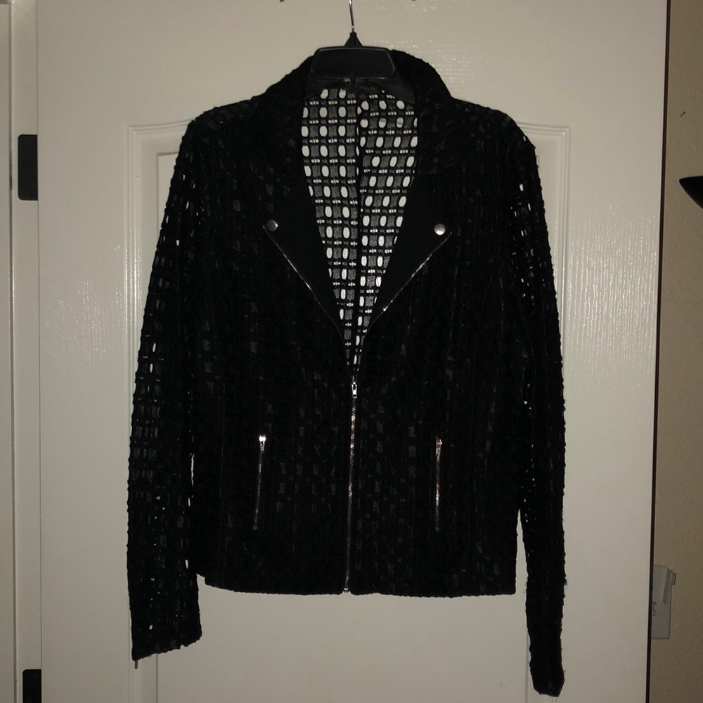 Black Lace Moto-Style jacket
